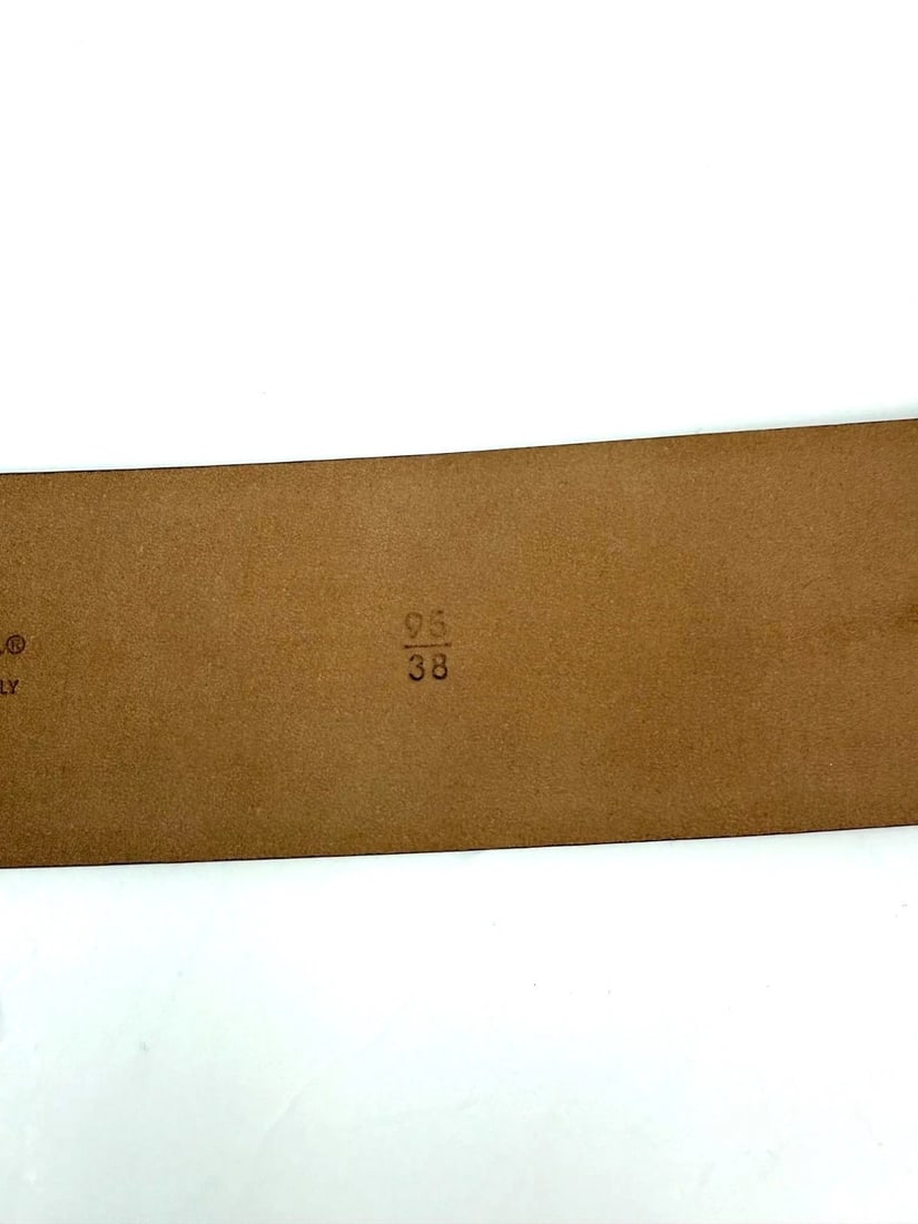Chanel Interlocking CC Logo Brown Leather Belt 95/38 - 6