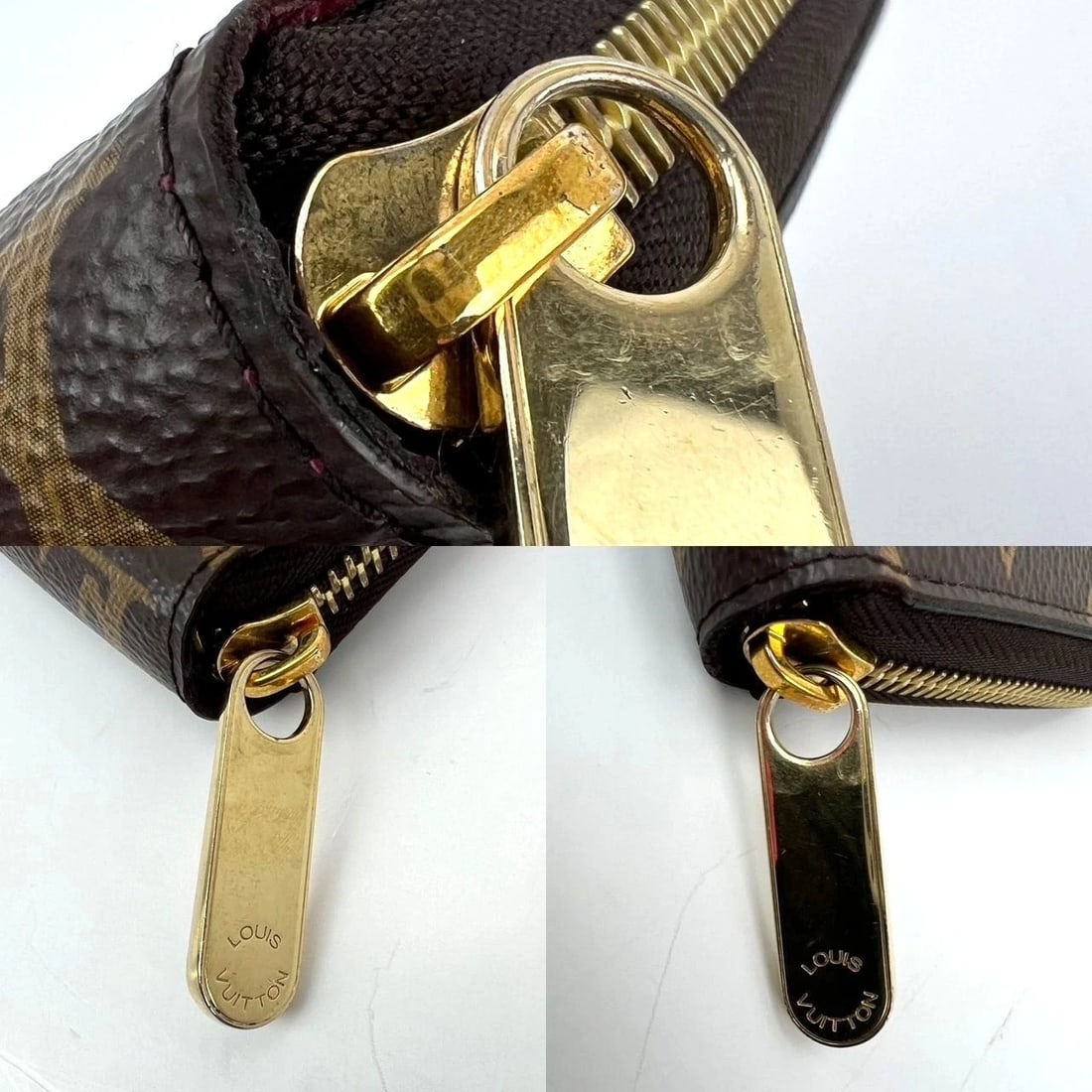 Louis Vuitton Zippy Monogram Leather Fuchsia Wallet Clutch - 15