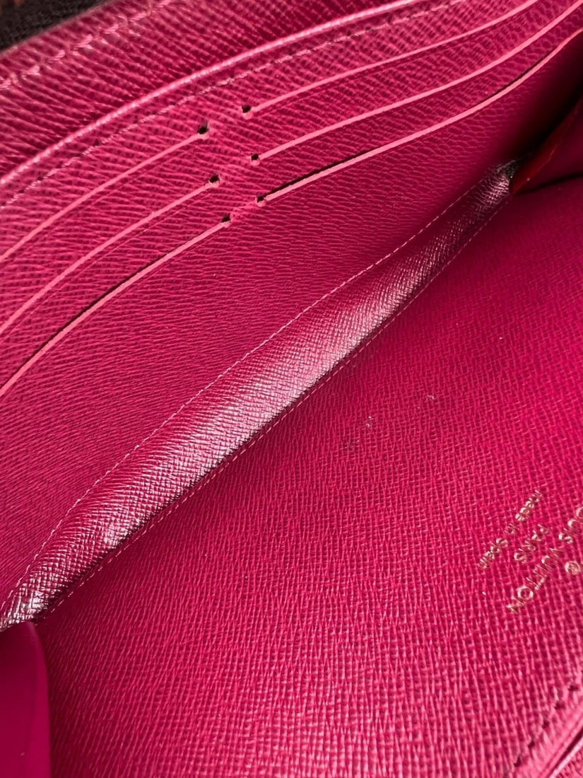 Louis Vuitton Zippy Monogram Leather Fuchsia Wallet Clutch - 6