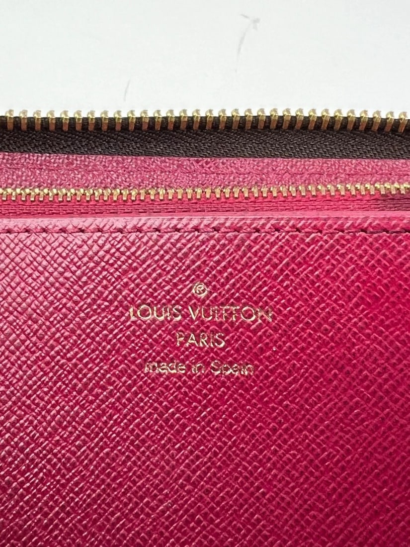 Louis Vuitton Zippy Monogram Leather Fuchsia Wallet Clutch - 9