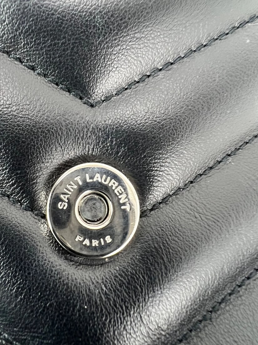 Saint Laurent Calfskin Medium Loulou Matelasse Black Shoulder Bag - 12