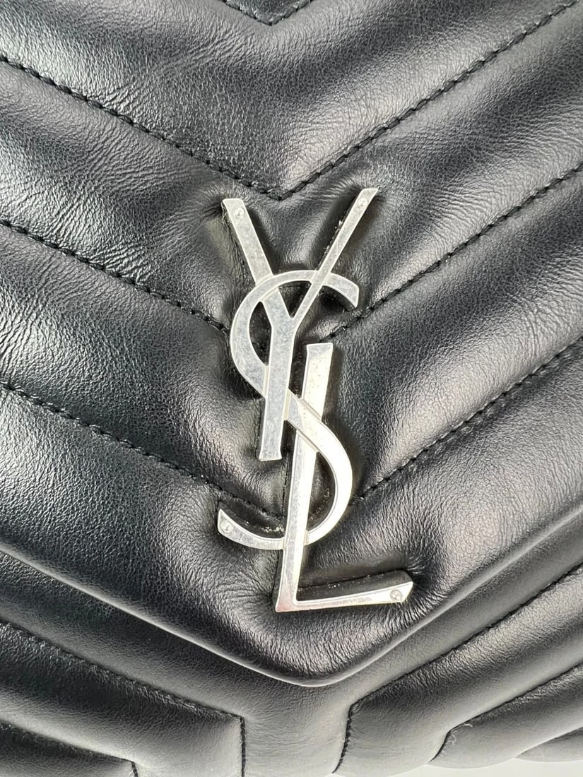 Saint Laurent Calfskin Medium Loulou Matelasse Black Shoulder Bag - 4