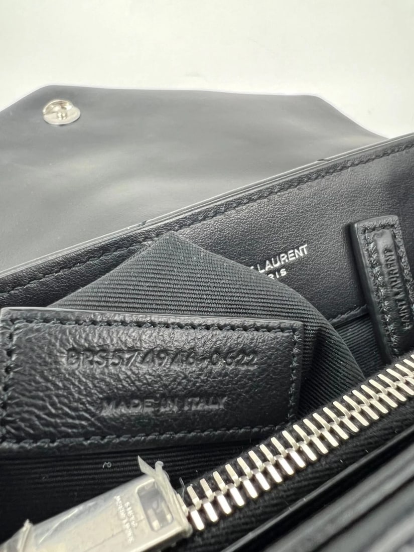 Saint Laurent Calfskin Medium Loulou Matelasse Black Shoulder Bag - 6