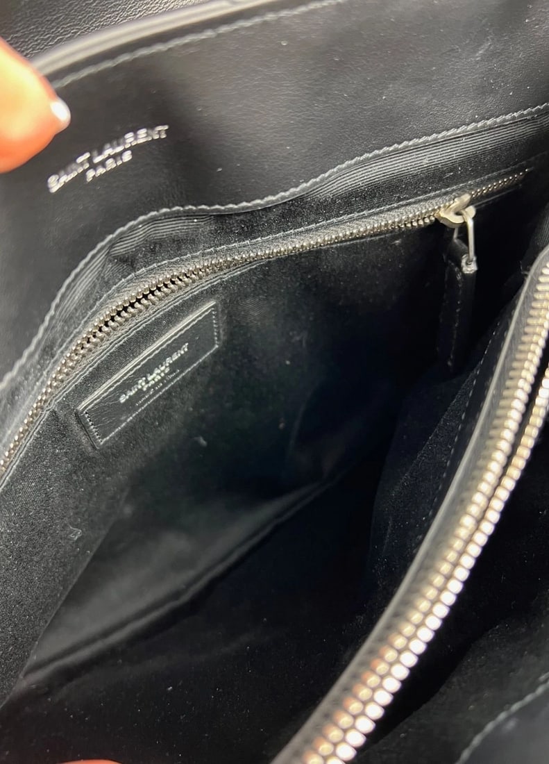 Saint Laurent Calfskin Medium Loulou Matelasse Black Shoulder Bag - 9