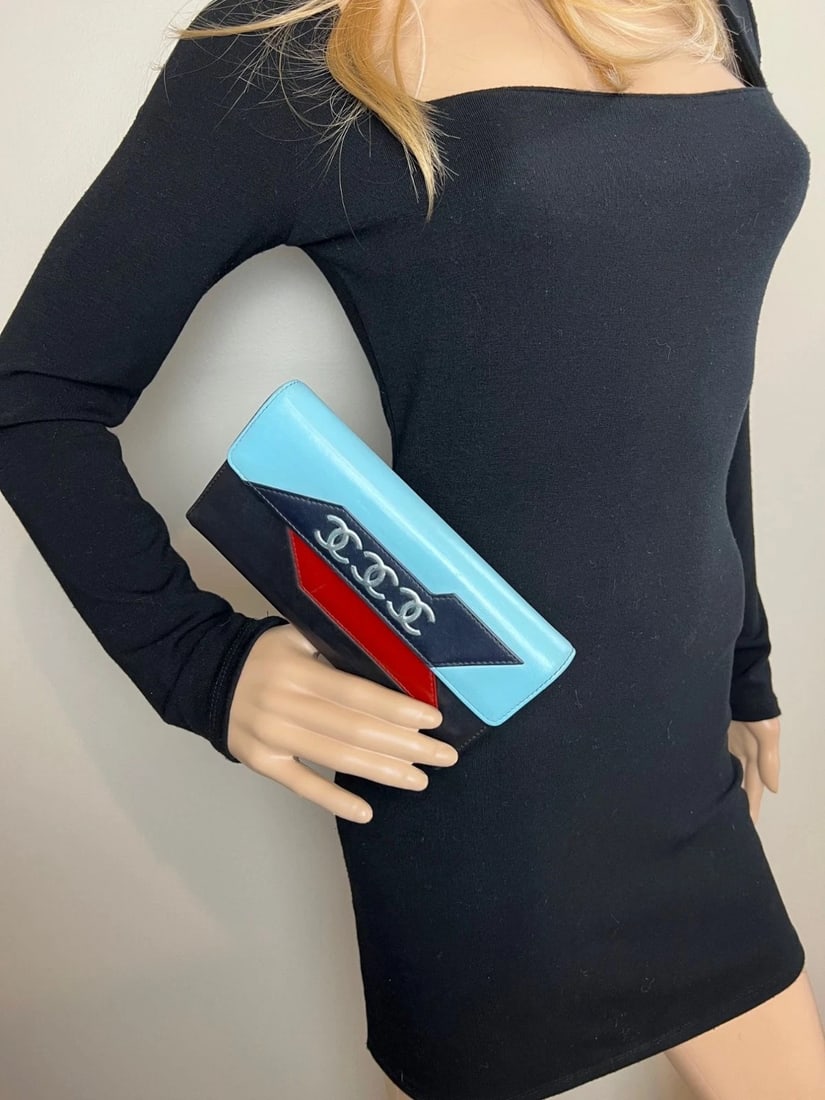 Chanel Airline Triple CC Logo Long Wallet Clutch - 16