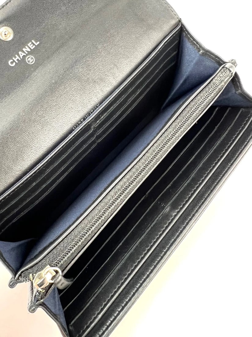 Chanel Airline Triple CC Logo Long Wallet Clutch - 9