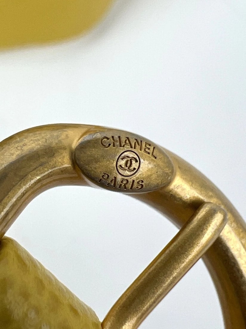 Chanel Caviar Quilted Filigree Yellow Waist Bag - 5