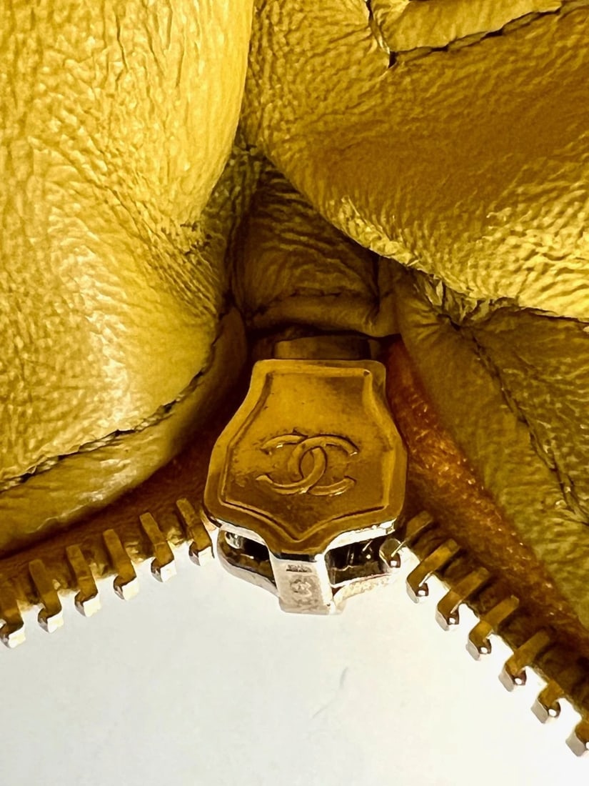 Chanel Caviar Quilted Filigree Yellow Waist Bag - 8