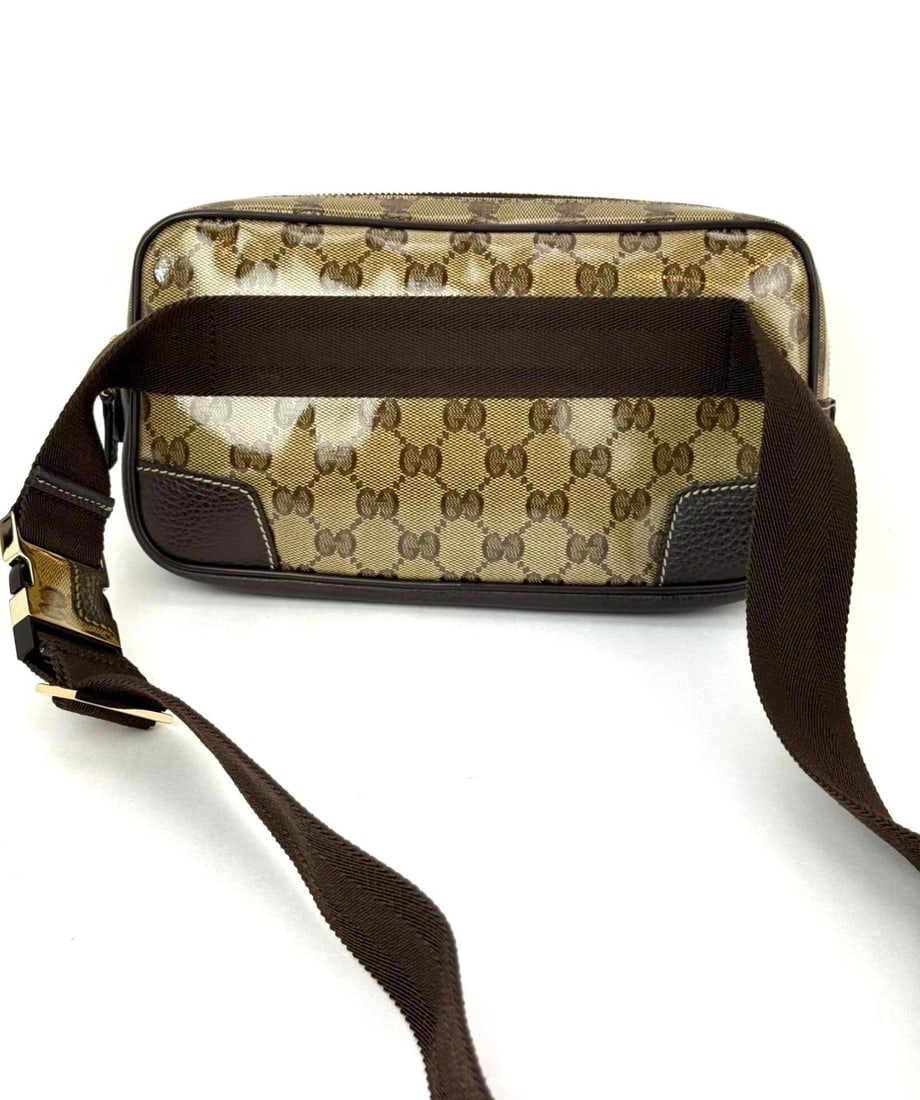 Gucci Crystal Coated GG Canvas Monogram Belt Sling Bag - 2