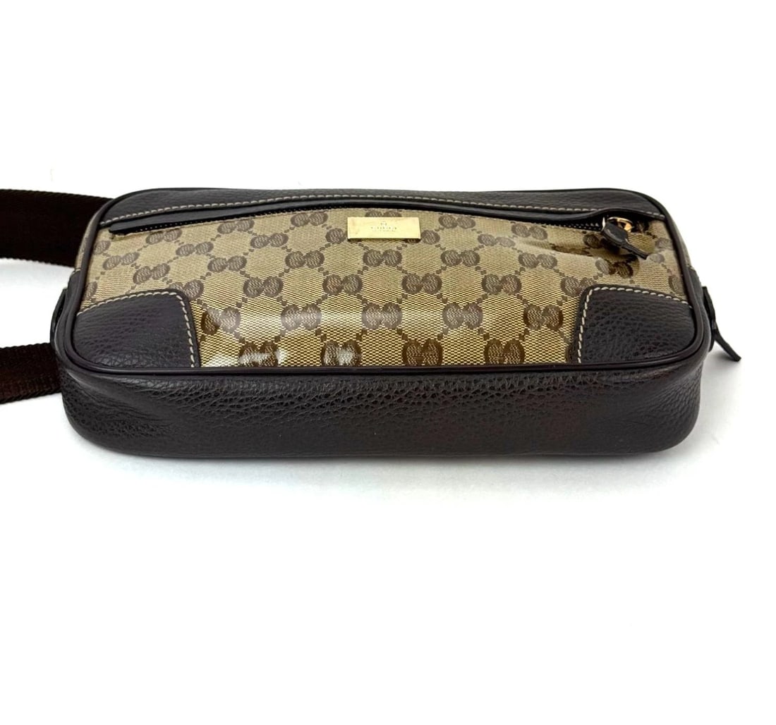 Gucci Crystal Coated GG Canvas Monogram Belt Sling Bag - 3