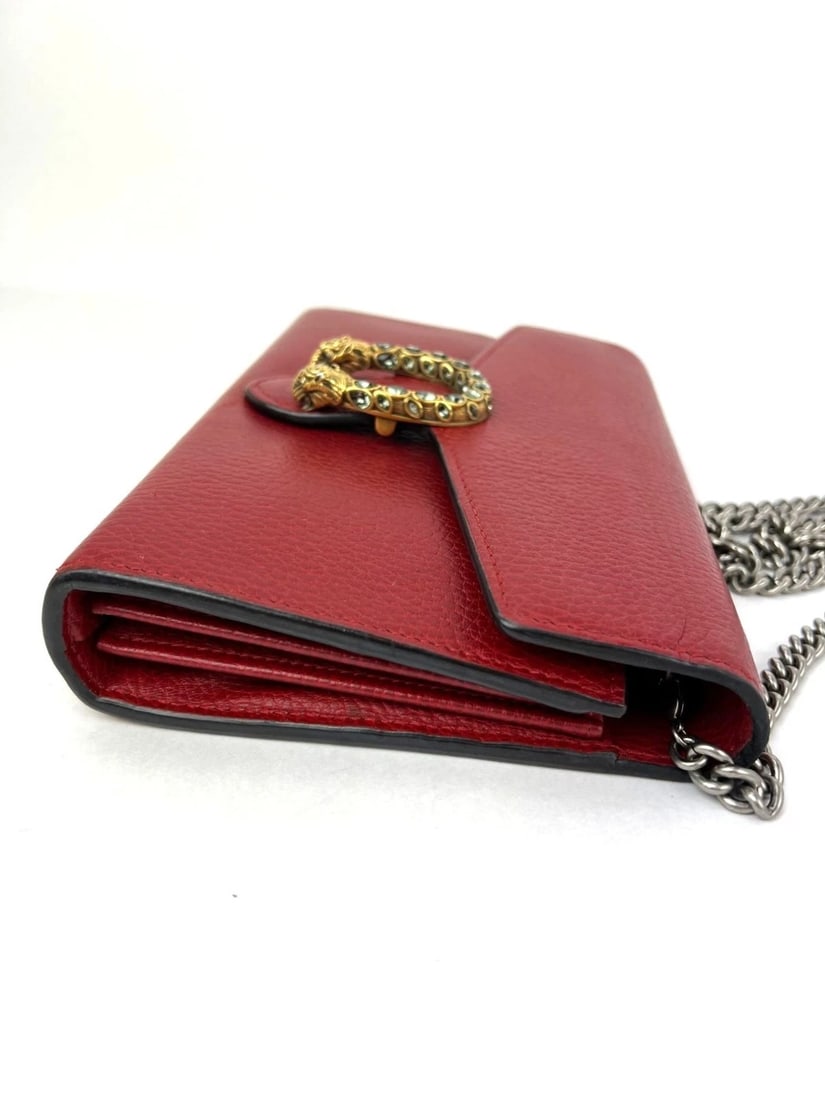 Gucci Dionysus Mini Bag Chain Wallet Hibiscus Red Crossbody Bag Clutch - 13