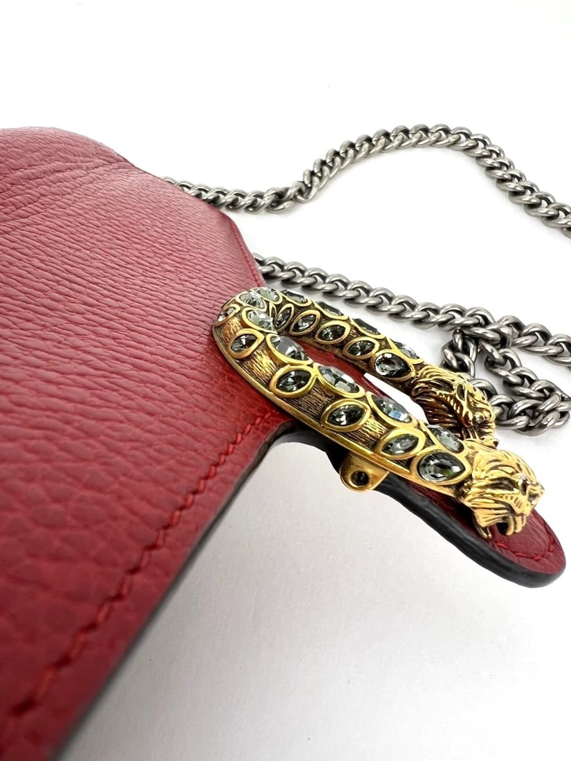 Gucci Dionysus Mini Bag Chain Wallet Hibiscus Red Crossbody Bag Clutch - 17