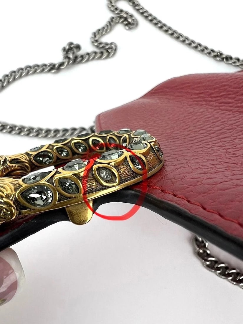 Gucci Dionysus Mini Bag Chain Wallet Hibiscus Red Crossbody Bag Clutch - 2