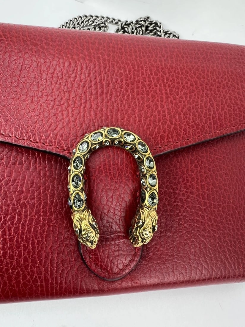 Gucci Dionysus Mini Bag Chain Wallet Hibiscus Red Crossbody Bag Clutch - 5