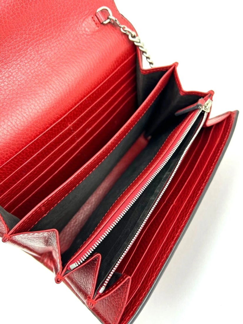 Gucci Dionysus Mini Bag Chain Wallet Hibiscus Red Crossbody Bag Clutch - 6