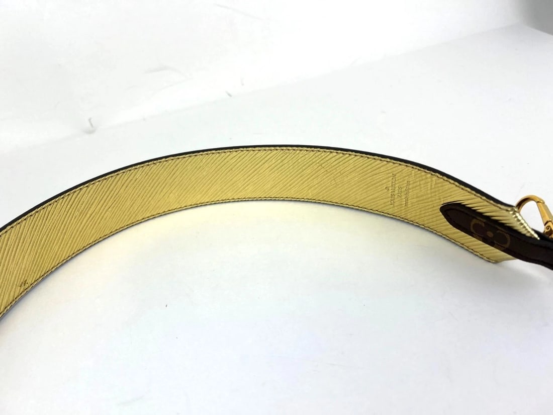 Louis Vuitton Bandouliere Reversible Monogram Gold Epi Shoulder Strap - 6