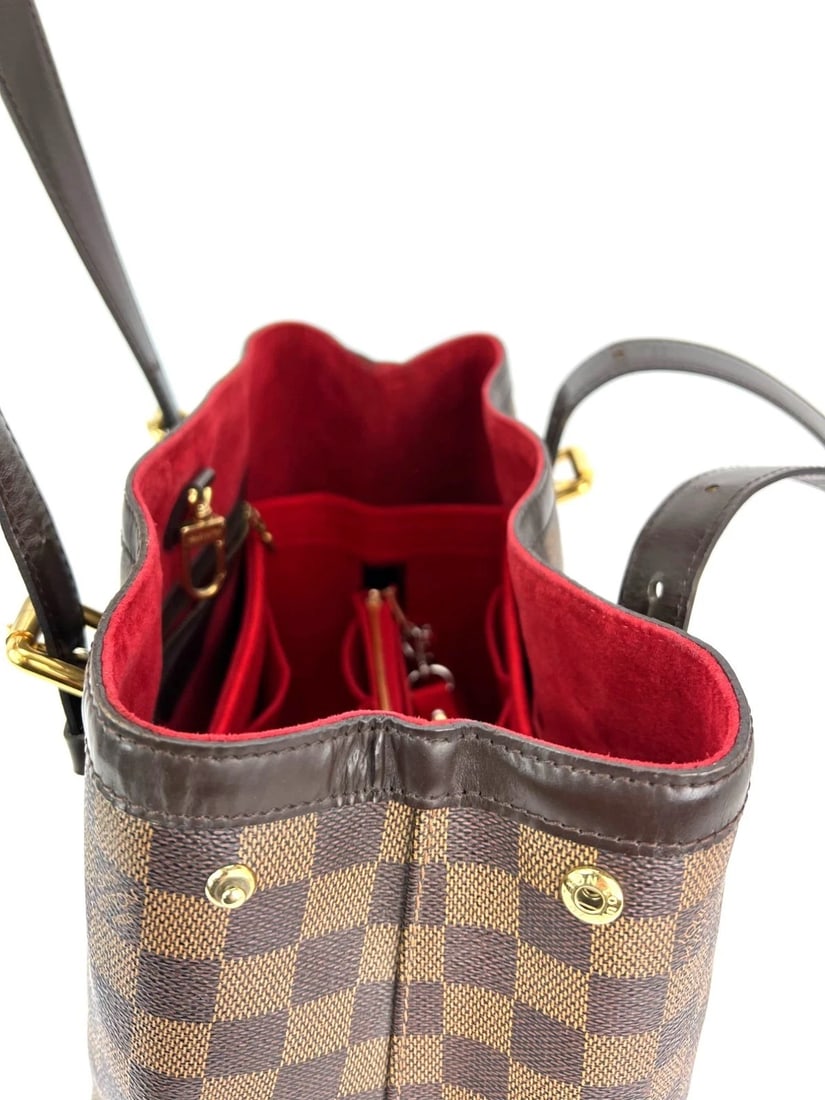 Louis Vuitton Hampstead MM Damier Ebene Tote Shoulder Bag - 10