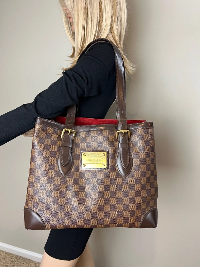Louis Vuitton Hampstead MM Damier Ebene Tote Shoulder Bag - 11