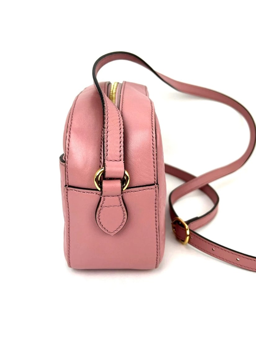 Gucci Guccissima Camera Pink Leather Crossbody Bag - 3
