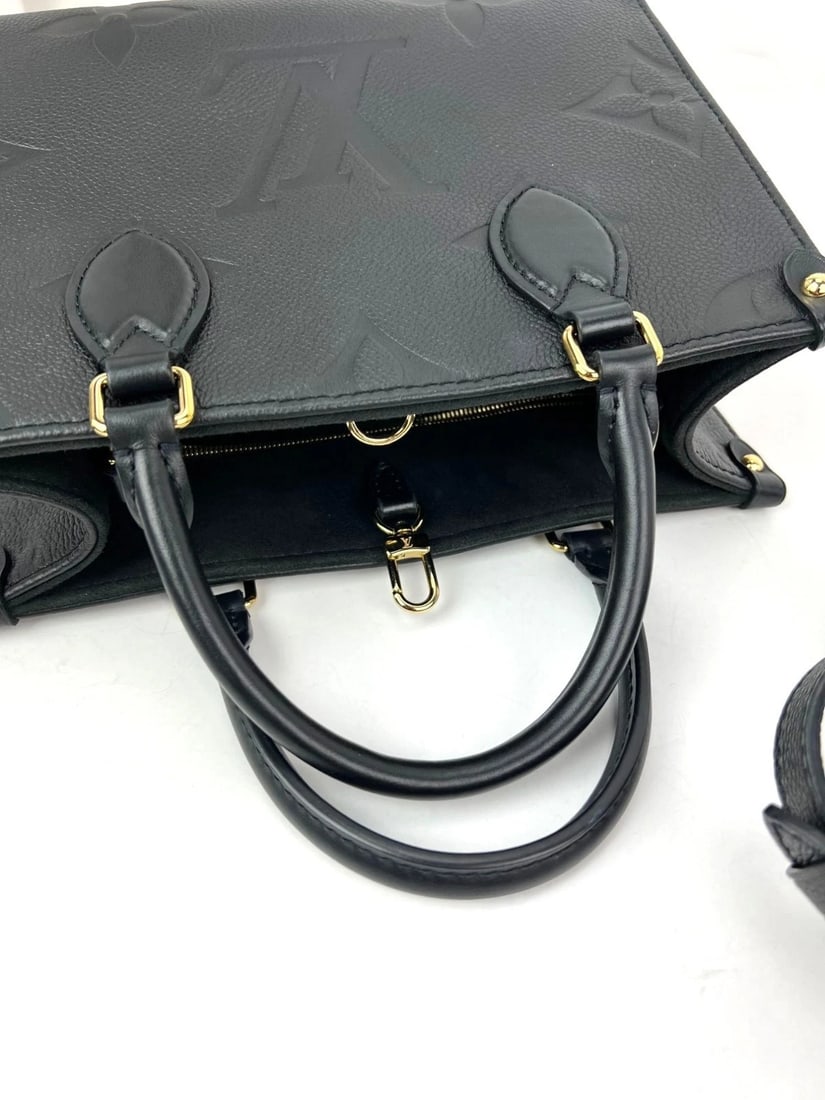 Louis Vuitton OnTheGo PM Giant Monogram Empreinte Black Leather Tote - 5