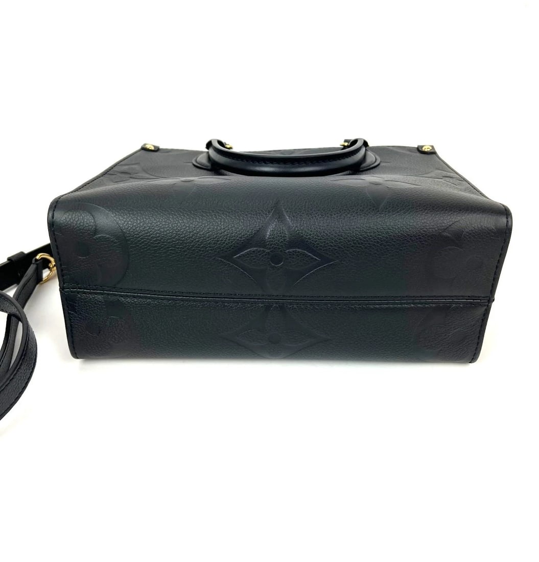 Louis Vuitton OnTheGo PM Giant Monogram Empreinte Black Leather Tote - 8
