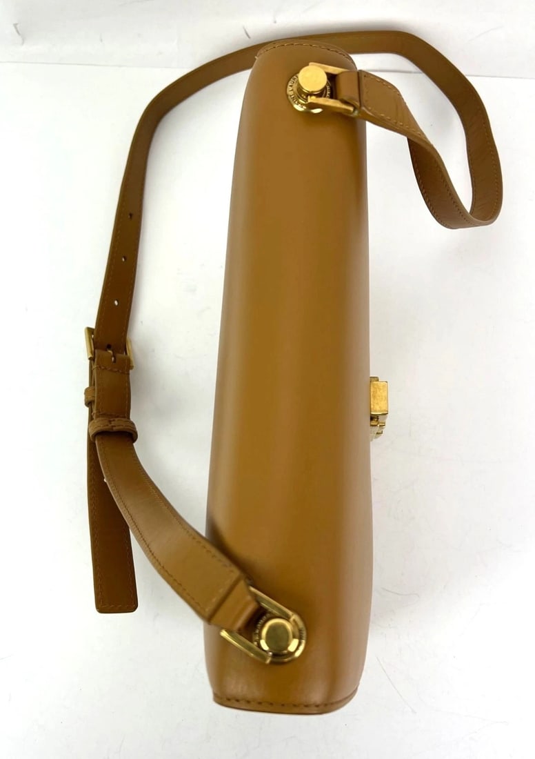 Saint Laurent Smooth Calfskin Le Carre Brown Shoulder Bag - 10