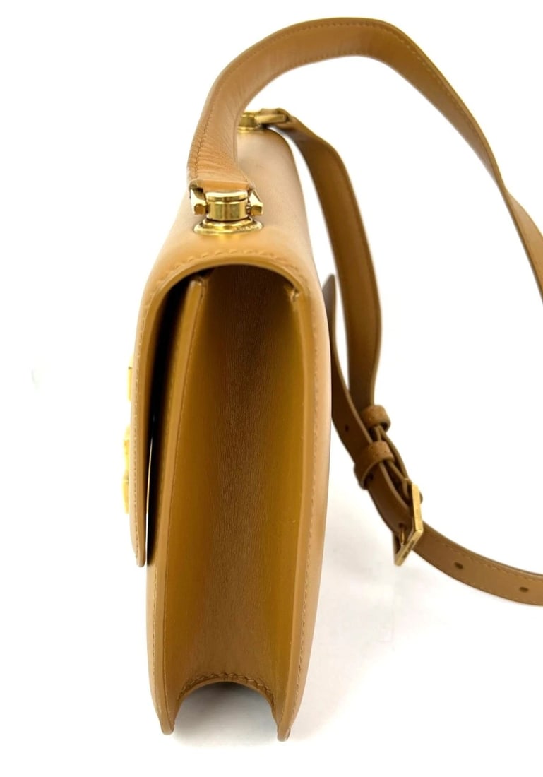 Saint Laurent Smooth Calfskin Le Carre Brown Shoulder Bag - 12