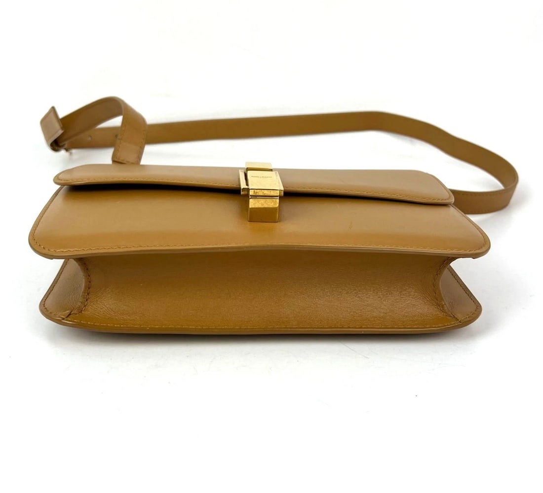 Saint Laurent Smooth Calfskin Le Carre Brown Shoulder Bag - 3