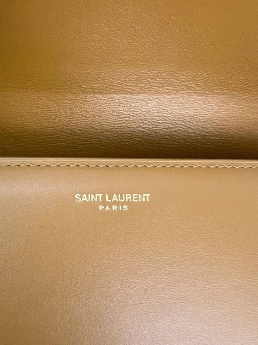 Saint Laurent Smooth Calfskin Le Carre Brown Shoulder Bag - 7
