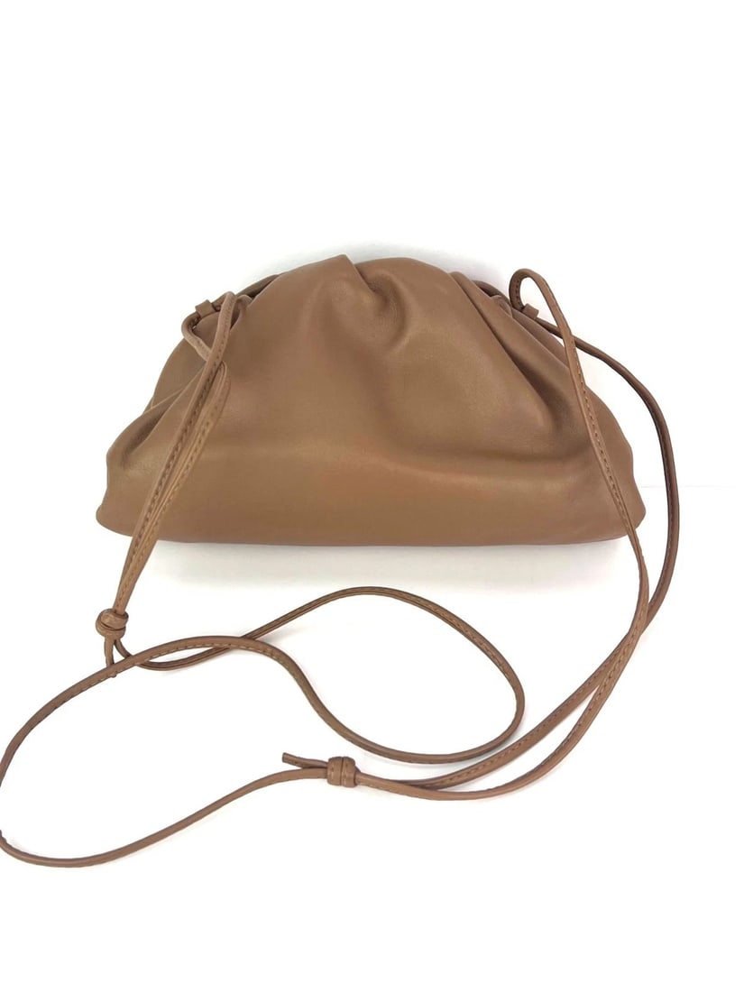 Bottega Veneta Mini Pouch Carmel Leather Crossbody Clutch Bag - 2