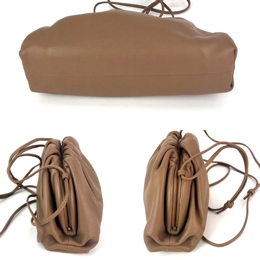 Bottega Veneta Mini Pouch Carmel Leather Crossbody Clutch Bag - 4