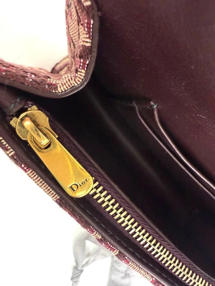 Christian Dior Oblique Saddle Bordeaux Belt Bag Clutch - 7