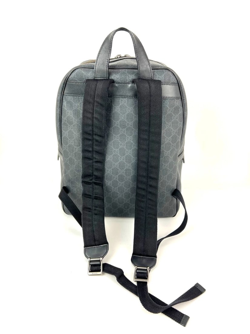 Gucci GG Supreme Medium Day Gray Black Backpack - 2