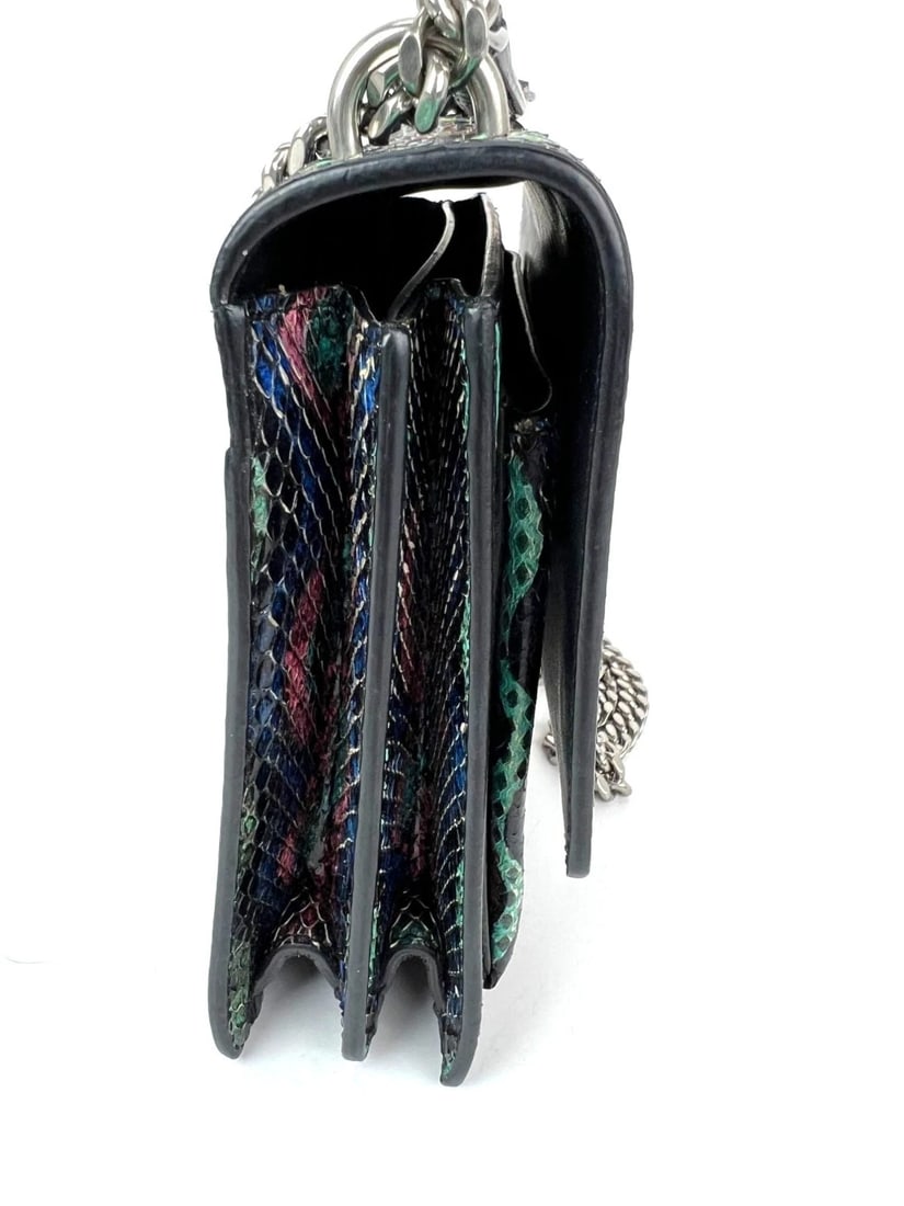 Saint Laurent Sunset Multicolor Snakeskin Medium Monogram Shoulder Bag IV - 13