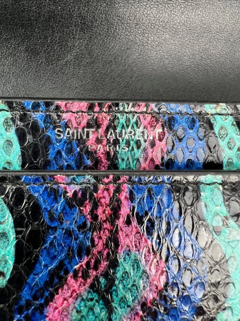 Saint Laurent Sunset Multicolor Snakeskin Medium Monogram Shoulder Bag IV - 5
