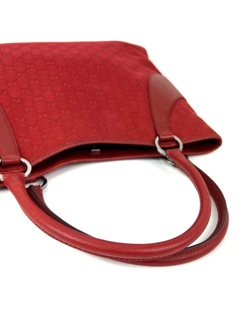Gucci GG Canvas Red Shoulder Tote Bag - 7