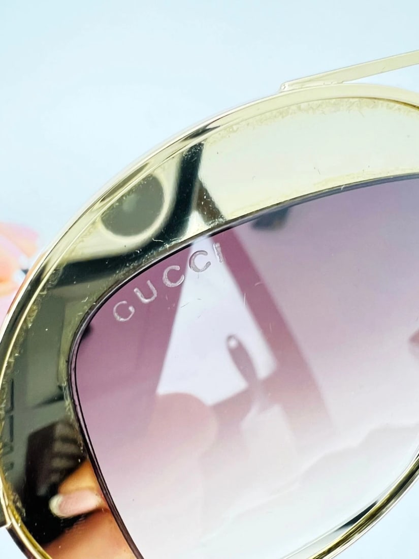Gucci Round Frame Sylvie Web Sunglasses GG0105S - 5