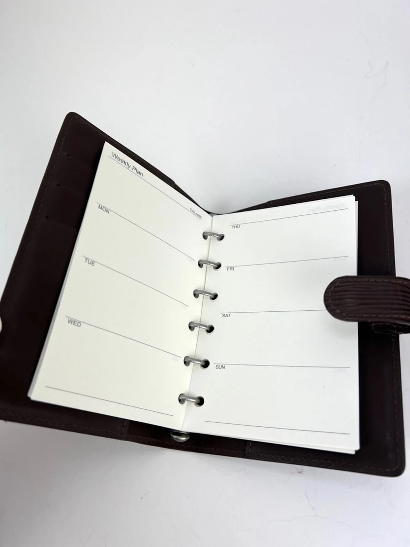 Louis Vuitton Brown Epi Small Agenda Booklet - 2