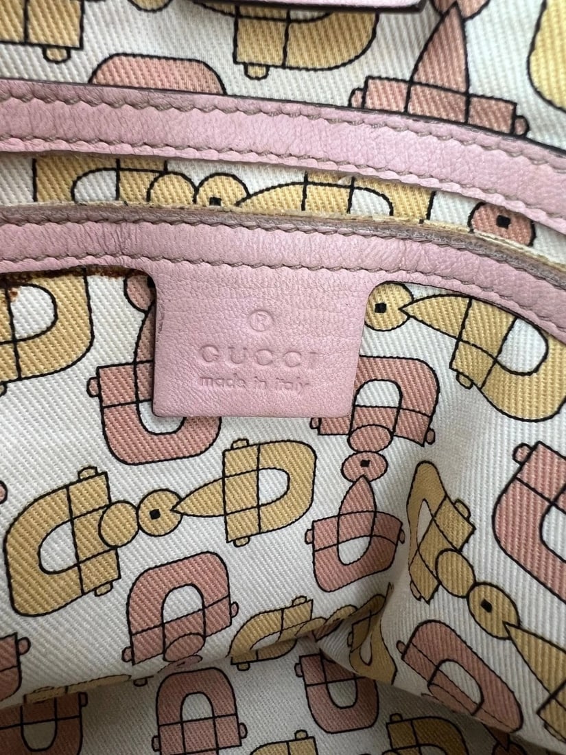 GUCCI Guccissima Pink Leather Joy Medium Rose Dragea Tote Bag - 6