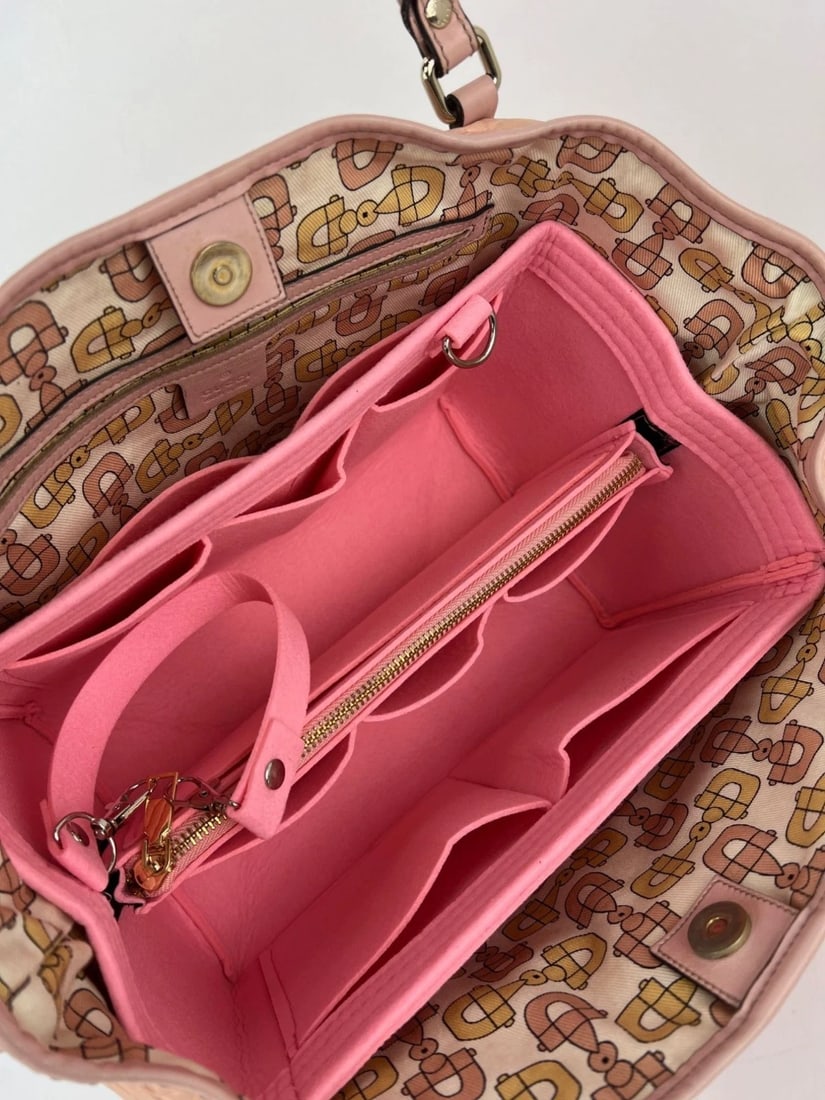 GUCCI Guccissima Pink Leather Joy Medium Rose Dragea Tote Bag - 8