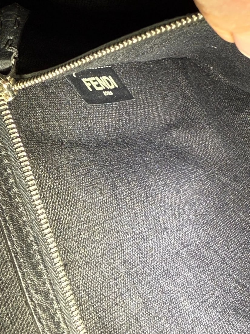 Fendi Cuoio Romano Selleria Black Leather Briefcase Attache Bag - 8