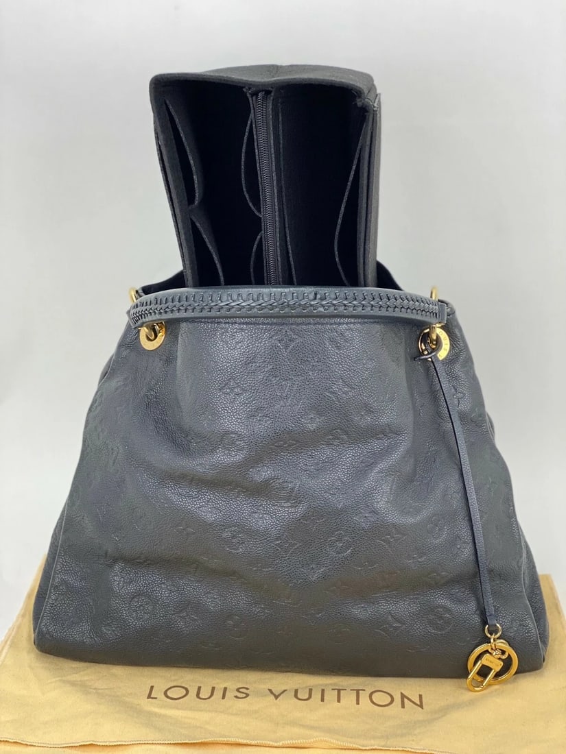 LOUIS VUITTON Bag Artsy MM Monogram Empreinte Infini Blue Tote Hand - 2