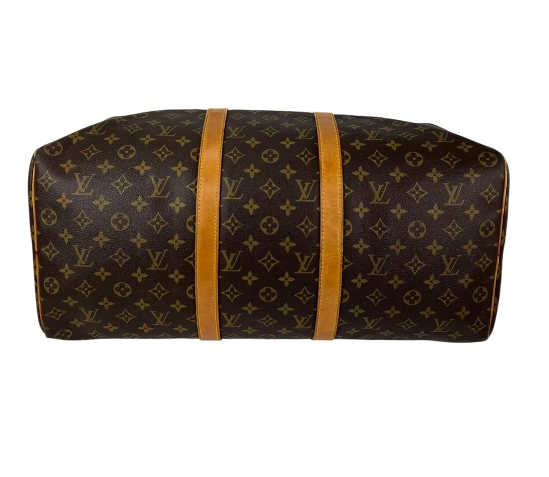Louis Vuitton Keepall 50 Monogram Canvas Duffle Bag Vintage Luggage - 4