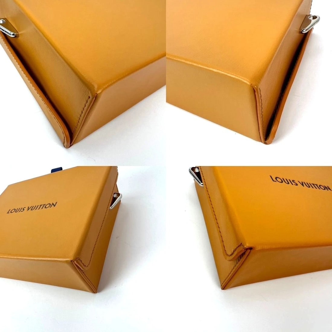 Louis Vuitton Shopper Clutch Leather Orange Clutch Crossbody Bag - 12