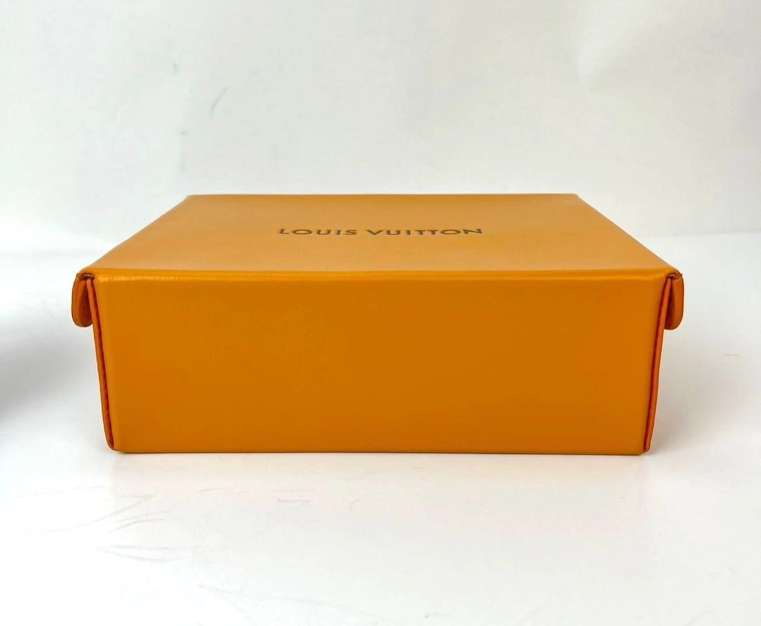 Louis Vuitton Shopper Clutch Leather Orange Clutch Crossbody Bag - 4