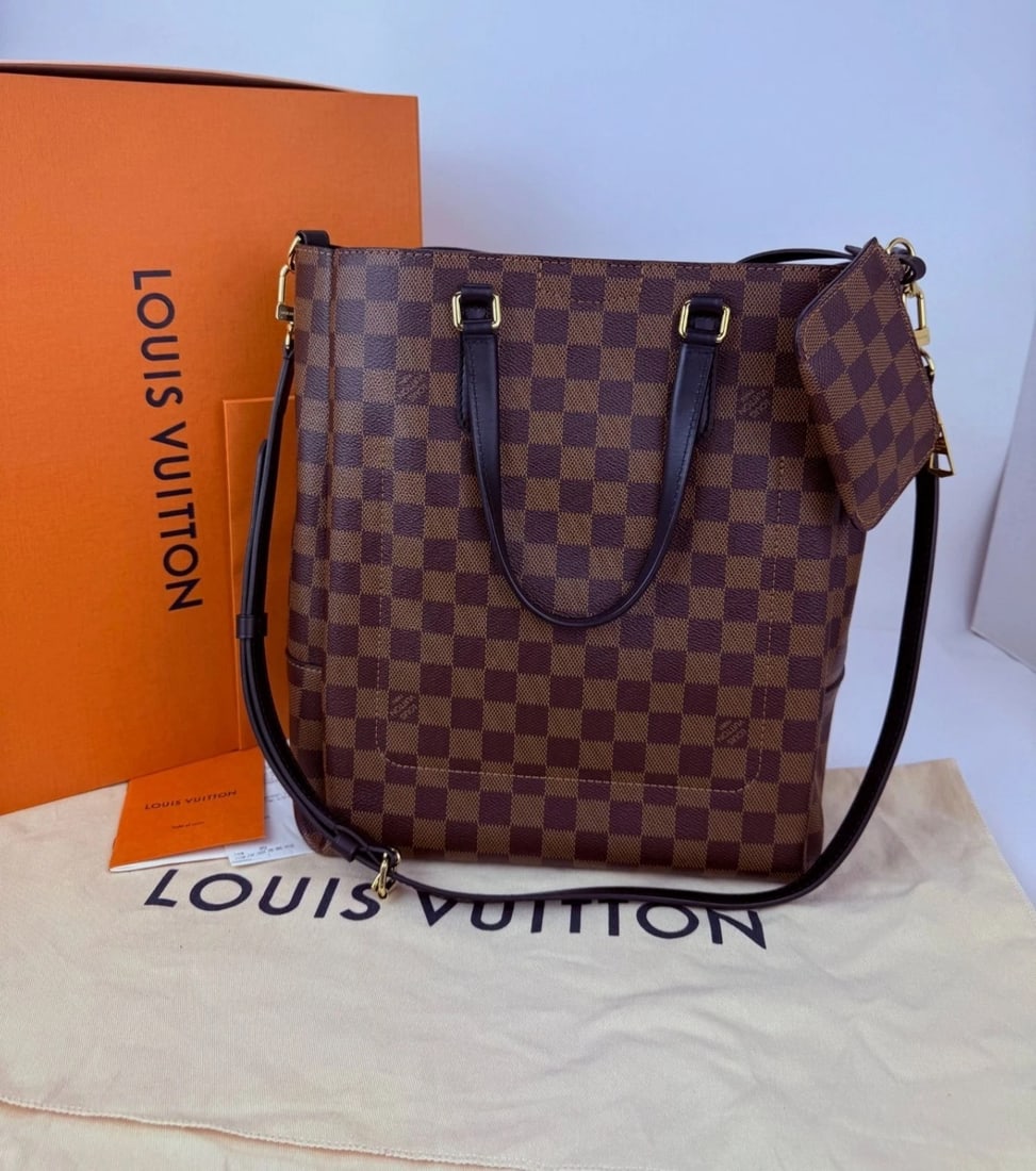 Louis Vuitton Belmont MM Damier Ebene Crossbody Tote Bag - 2