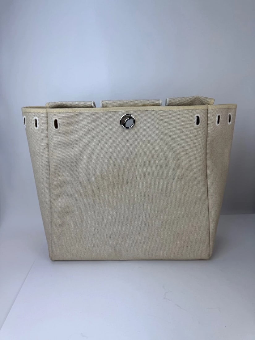 Hermes Toile Vache Herbag 39 MM Natural Shoulder Hand Bag - 20