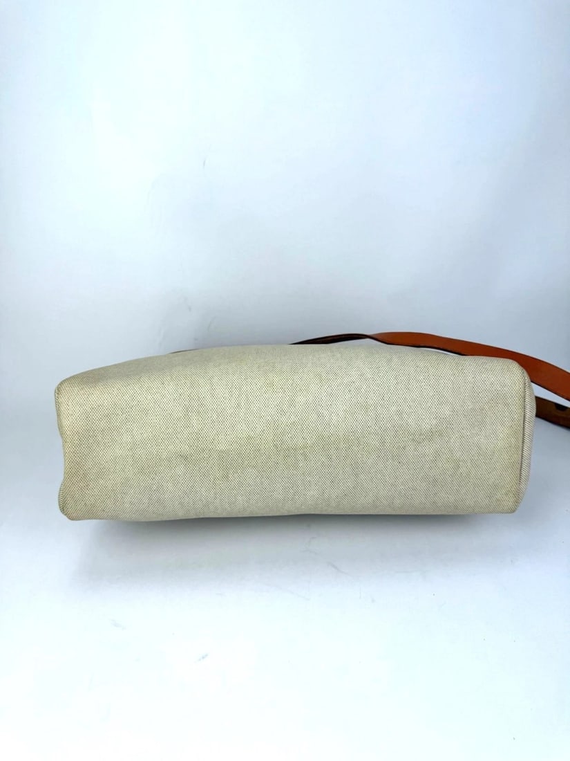 Hermes Toile Vache Herbag 39 MM Natural Shoulder Hand Bag - 3