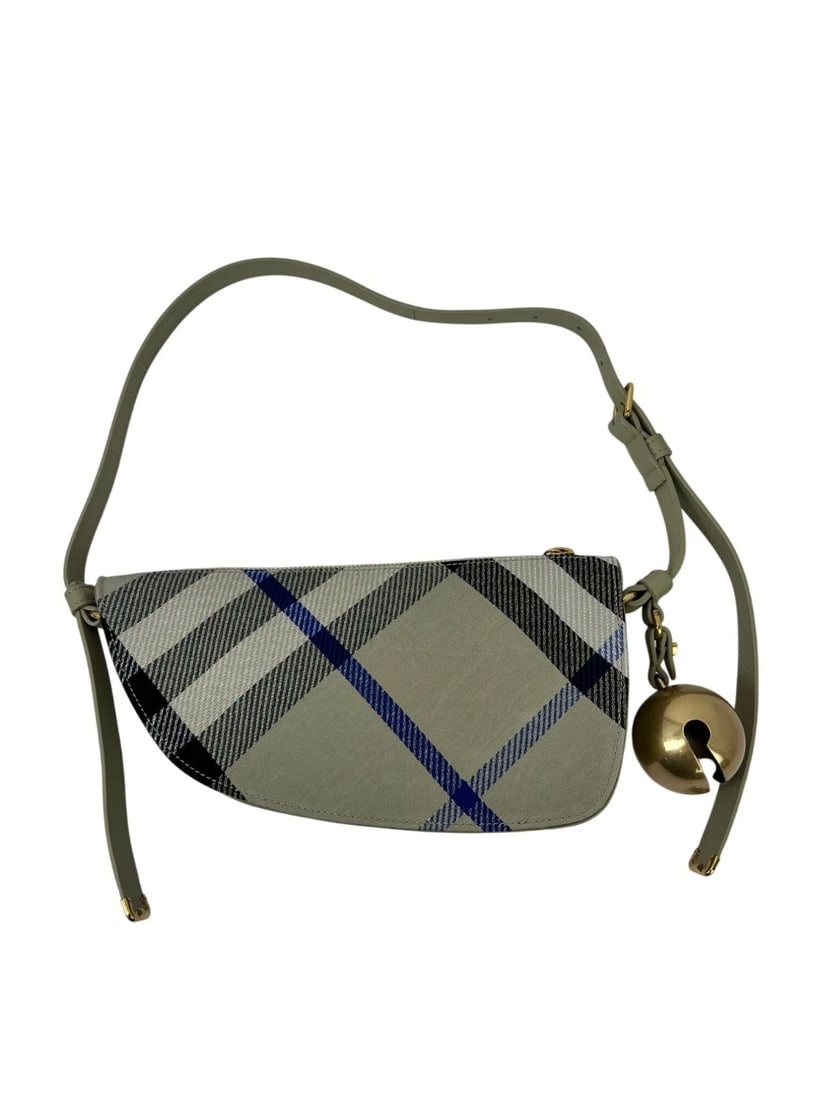Burberry Jacquard Check Mini Shield Sling Bag Lichen Shoulder Bag - 2