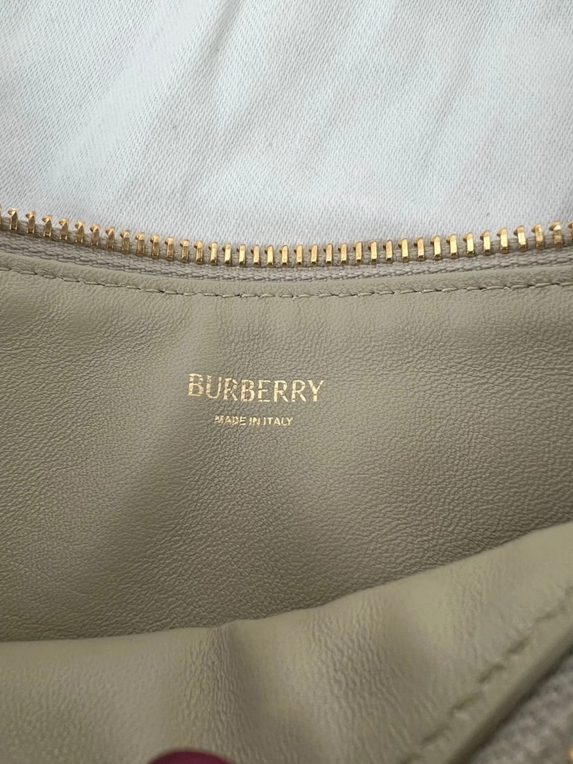 Burberry Jacquard Check Mini Shield Sling Bag Lichen Shoulder Bag - 8